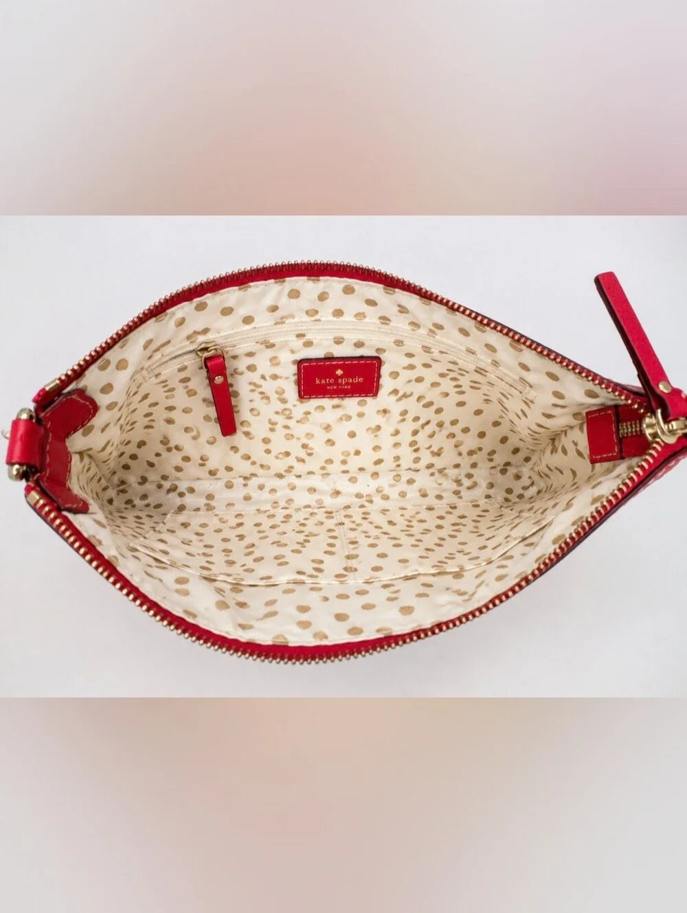 Kate Spade Wellesley Hanna Pebbled Leather Shoulder Bag Geranium Red Purse